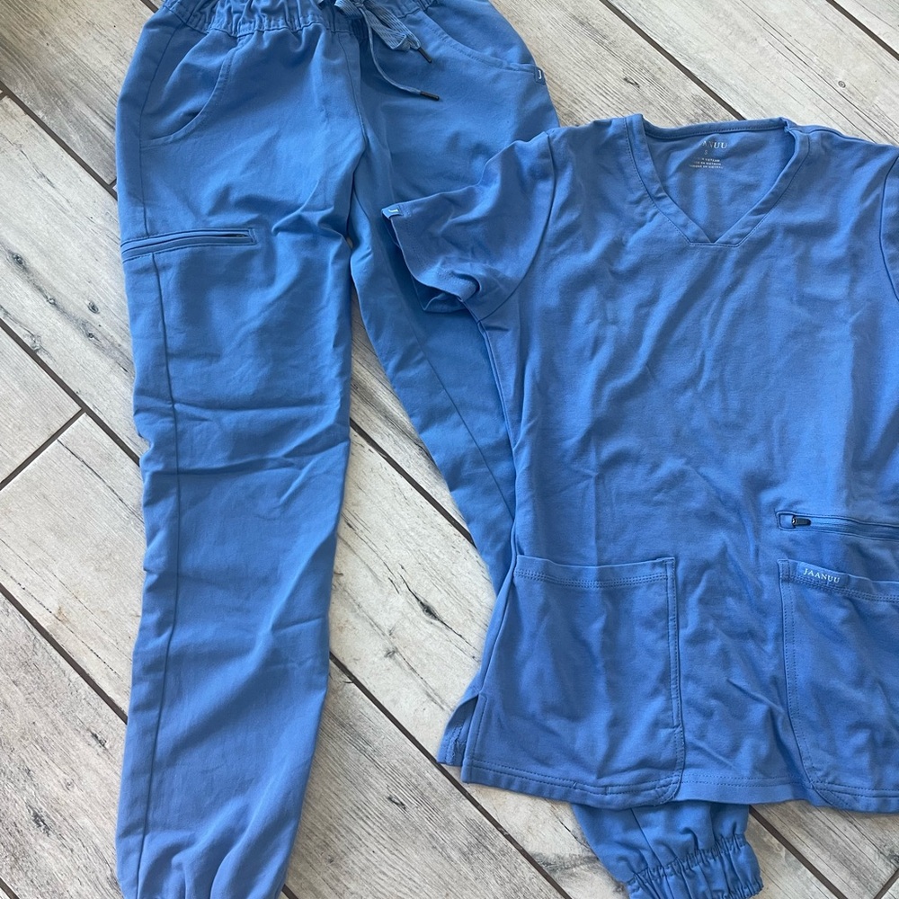 Jaanuu Sky Blue Scrub Pants